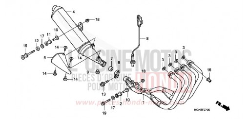 SILENZIATORE DI SCARICO CBF600SA di 2010
